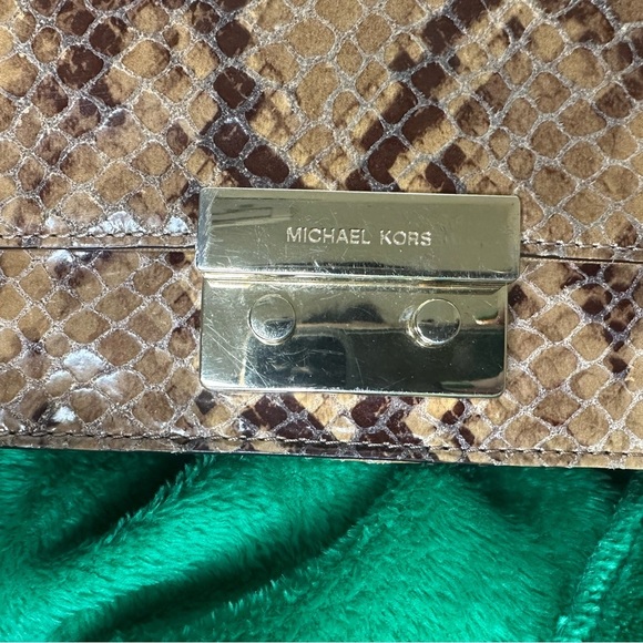 Michael Kors Brown Snake Print Purse - Picture 4 of 6